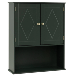 Seinale kinnitatav vannitoakapp, 2 ust, Roheline, 60 &times; 75 &times; 21 cm