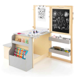 Laste laud molbertiga, hall, 114,3 &times; 81,3 &times; 100,3 cm