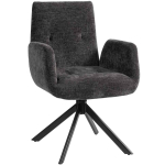 Tugitool, 360&deg; p&ouml;&ouml;ratav, Must, 60 &times; 88 &times; 61 cm