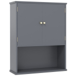 Seinale kinnitatav vannitoakapp, 2 ust, Hall, 60 &times; 75 &times; 21 cm