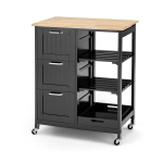 K&ouml;&ouml;gisaar ratastel 67x37x82,5cm, musta/heledalt pruuni v&auml;rvi