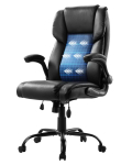 Ergonoomiline juhi kontoritool must, kunstnahk, reguleeritav