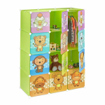 Modulaarne laste riiulis&uuml;steem Relaxdays, 10 sektsiooni, 2 riputussiini, 110,5 &times; 145 &times; 46,5 cm