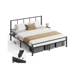 Kaheinimesevoodi raam VASAGLE RMB195B01, 160 &times; 200 cm, Must, 207,6 &times; 87 &times; 161 cm