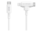 Kaabel Hyper HyperJuice, USB-C&ndash;USB-C ja Lightning, 60 W