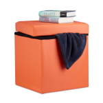 Kokkupandav iste hingedega kaanega 38x38x38cm, oranž v&auml;rv