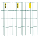 Tomatipuurid, 14,6x14,6x39,4 cm, 3 tk, rohelised, terasest PVC-kattega