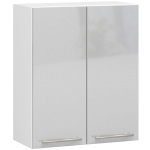 Riputatav k&ouml;&ouml;gikapp OLIWIA W, 2 uksega, valge/h&otilde;bedase, 60 &times; 72 &times; 30 cm