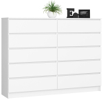 Kummut AKORD K160, 10 sahtliga, Valge, 160 &times; 121 &times; 40 cm