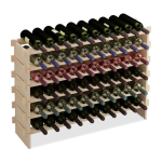Veiniriiul Relaxdays 10050653_1690, 60 pudelit, Pruun, 103 &times; 73 &times; 25 cm