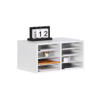 Dokumendialus Relaxdays, 8 sektsiooni, valge, 49 &times; 25 &times; 31 cm