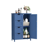 Vannitoakapp VASAGLE LHC41W, 4 sahtlit, ustega, sinine, 55 &times; 82 &times; 30 cm