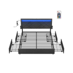 Kaheinimesevoodi raam SONGMICS RMB828G02, 4 sahtlit, 210 &times; 167 &times; 88,3/94,7 cm
