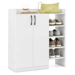 Jalatsikapp, 2 ust, 5 avatud sektsiooni, Valge, 83 &times; 31 &times; 90 cm