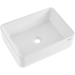 Ristk&uuml;likukujuline valge keraamiline vannitoakraanikauss, 48 ​​cm x 35 cm
