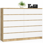 Kummut K160 CLP, 10 sahtliga, tamme/valge, 160 &times; 121 &times; 40 cm