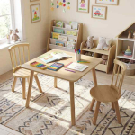 Laste laua ja toolide komplekt, 3-osaline, 59,69 &times; 43,18 &times; 59,69 cm