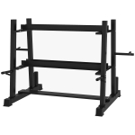 Sportnow hantlite statiiv 131x75x80cm, musta v&auml;rvi