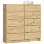Kummut AKORD K120, 10 sahtliga, Pruun, 120 &times; 121 &times; 40 cm