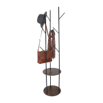 Riidenagi Relaxdays, 8 konksu, 2 riiulit, 40 &times; 175 &times; 40 cm