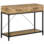 Seinakapp laua sahtlitega Homcom 100x35x76,5cm, helepruun/must v&auml;rv