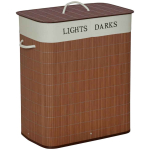 Pesukorv 100L Homcom 52x32x63cm, pruun/valge v&auml;rv