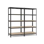 Hoiuriiulite komplekt, 2 tk, 200 cm k&otilde;rge, must