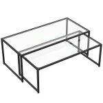 Klaasist diivanilaudade komplekt, 2 tk, 119 &times; 56 &times; 44,5 cm