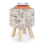 Riidest taburet Relaxdays 10038535.0, 32 &times; 38 &times; 32 cm
