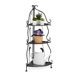 Nurgariiul Relaxdays 10047167.0, 3 riiulit, Must, 30 &times; 82,5 &times; 30 cm