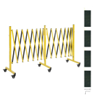 Turvapiire VEVOR XSJ-S-0007, Topeltlaiendatav, kollane ja must, 520,7&ndash;7660 &times; 1020 mm