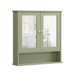 Peegliga vannitoakapp VASAGLE LHC002, avatud riiuliga, Roheline, 56,5 &times; 58,5 &times; 13 cm