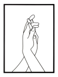 Seinapaneel SIMPLY HANDS, 40 &times; 55 &times; 1 cm