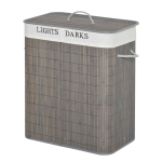 Pesukorv 100L Homcom 52x32x63cm, hall/valge