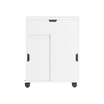 Vannitoa kapp 52x17x67cm., valge/must v&auml;rv