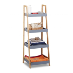 Vannitoa riiul 4 riiuliga 98x36x34,5cm, helepruun/hall