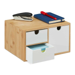 Sahtlitega organiseerija Relaxdays, 3 sahtlit, 25 &times; 14,5 &times; 20 cm
