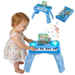 Muusikaline tegevuslaud VEVOR Baby DJ, 133 heliallikat, Sinine, 315 &times; 200 &times; 280 mm