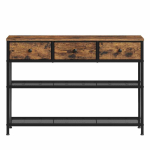 Konsoollaud SONGMICS BELLAH, 3 sahtlit, 2 riiulit, pruun, 30 &times; 98,8 &times; 78,7 cm