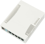 Gigabitine kommutaator MikroTik RB260GS, 5 porti, 1 SFP-pesa, 11,3 &times; 13,9 &times; 2,8 cm