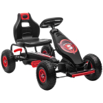 Laste auto Homcom 121x58x61cm, musta/punase v&auml;rvi