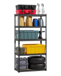 Reguleeritavad metallist hoiuriiulid, 5 taset, 2000 naela, 16x32x62,8", mustad