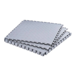 Modulaarsed PVC garaažip&otilde;randaplaadid, 8 tk, h&otilde;bedased, 513x513 mm
