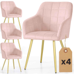 S&ouml;&ouml;gitoa toolide komplekt LUXANO, 4 tk, roosa ja kuldne, 54 &times; 82 &times; 58 cm