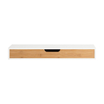 Seinale kinnitatav riiul sahtliga 60x24x8cm., helepruun/valge v&auml;rv