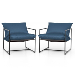 2-osaline tugitoolide komplekt 71x71x61cm, sinine/must