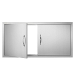 Grilluks 1067x534 mm, roostevaba teras, kahekordne, v&auml;lik&ouml;&ouml;gile