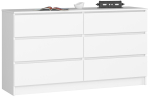 Kummut K140, 6 sahtlit, Valge, 138 &times; 77 &times; 40 cm