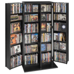 Meediakapp VEVOR KLDS-08, 6 riiuliga, Must, 61 &times; 127 &times; 36,8 cm