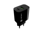 USB-laadija Natec Ribera, 1 &times; USB-A + 1 &times; USB-C, 20 W